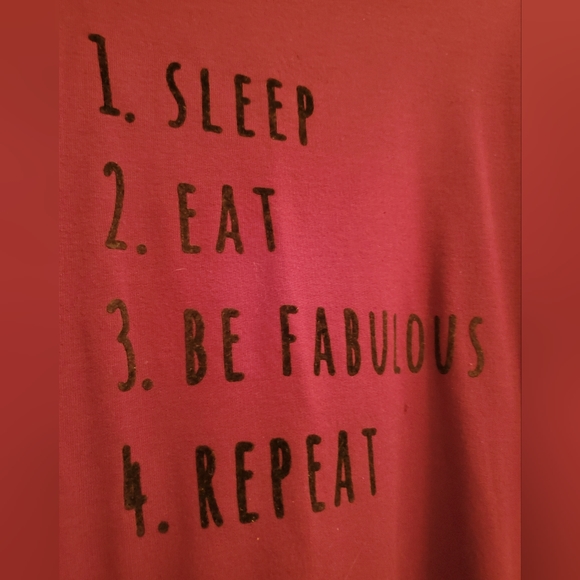 Burgundy Message Tunic Shirt - S - Picture 2 of 4